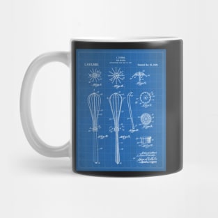 Whisk Patent - Baking Art - Blueprint Mug